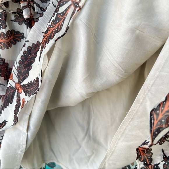 ANTHRO LET ME BE RUFFLE SHEER TIERED FOREST FAIRY FLORAL MINI SKIRT XL NWT - Picture 6 of 16